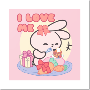 Cute Rabbit: I Love Me Posters and Art